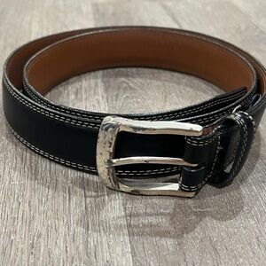 Brighton Belt 40W Hand made in USA Black Genuine Leather Belt